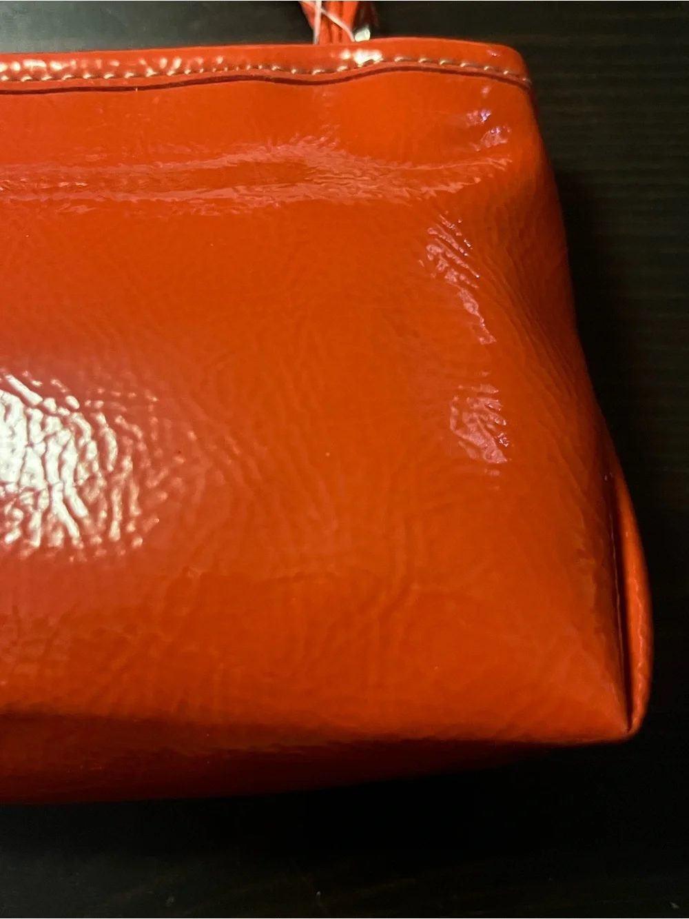 NWT Nine & Co. Jolie Too Coral Patent Wristlet Clutch